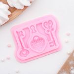 Молд 8,5х6,8х0,7 см, Ключ от сердца