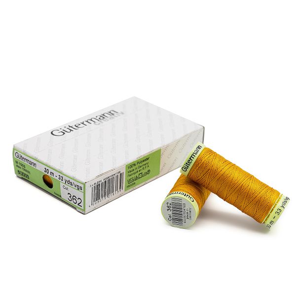 Нитки отделочные Gutermann Top Stitch, 30м, 362 оранжево-желтый, 5 катушек