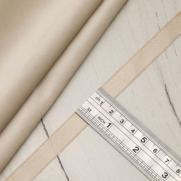 Лента атласная 1-сторонняя 12.0 мм / 22.86±1 метров, 068 бежевый, Globus