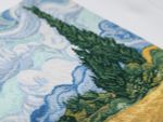 Набор для вышивания нитками Panna, Золотая серия, Пшеничное поле с кипарисами, 38х30 см
