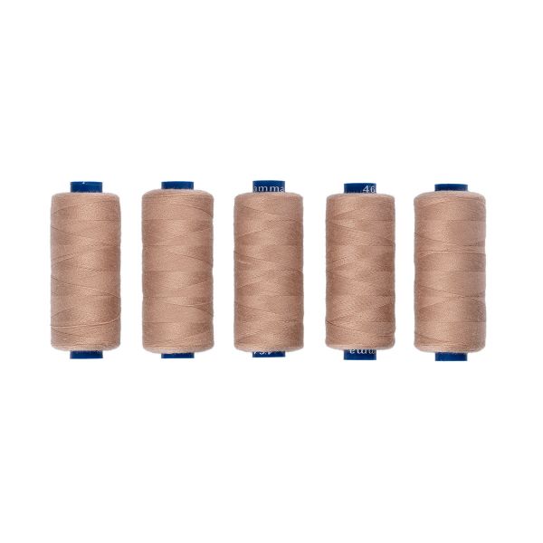 Нитки швейные бытовые Gamma 40/2, 365 м / 5 кат, №464 серо-бежевый