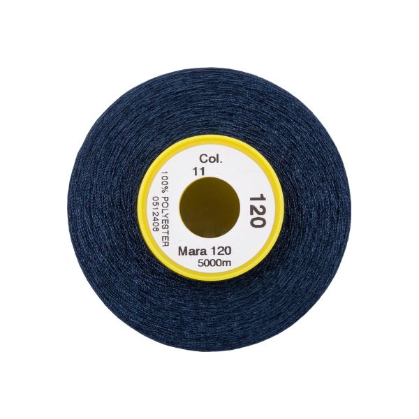 Нитка универсальная Gutermann Mara 120/2, 5000 м, 700185, 011 грозовой синий, 1 катушка