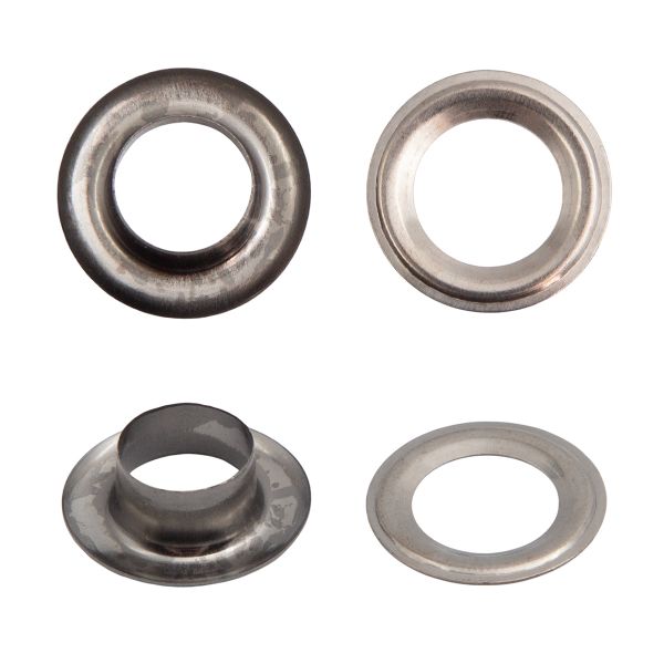 Люверсы металл ⌀_7.3 мм (внутр.), h5.41 мм (внутр.), №5, металл, уп.≈1000 шт, New Star, чер.никель