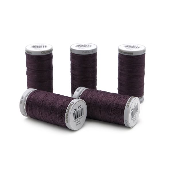 Нитки суперкрепкие Gutermann Extra Strong M782, 100м, 512 баклажан, 5 катушек
