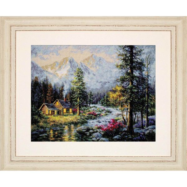 Набор для вышивания нитками Luca-S, Шале, 53х41см