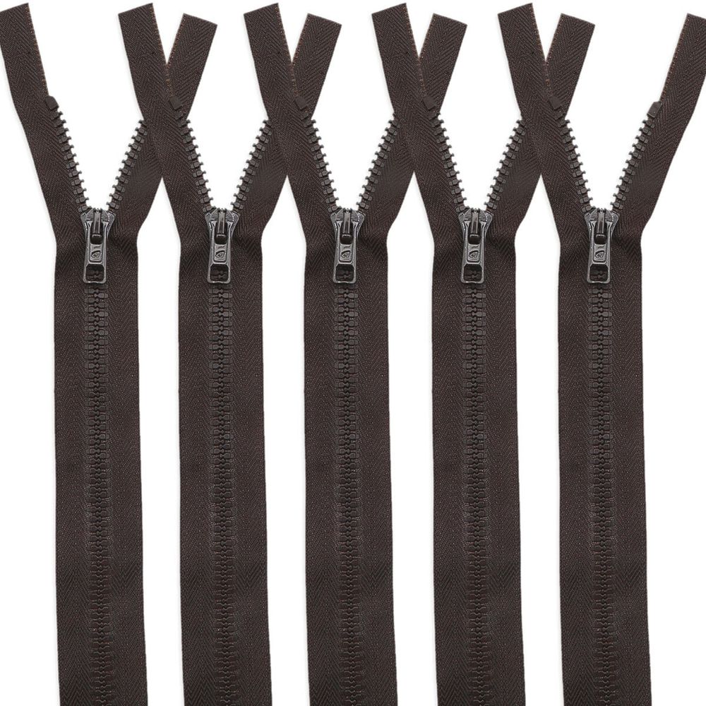 Молния трактор Arta Т6 (6 мм) 1 зам., разъем., 90 см, цв. 068 т.коричневый, уп.5 шт