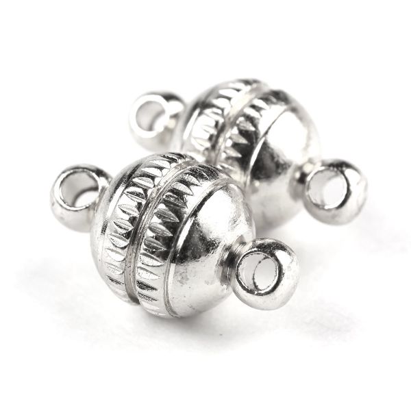 Замок магнитный, 14х8 мм, 2 шт, Астра, серебро