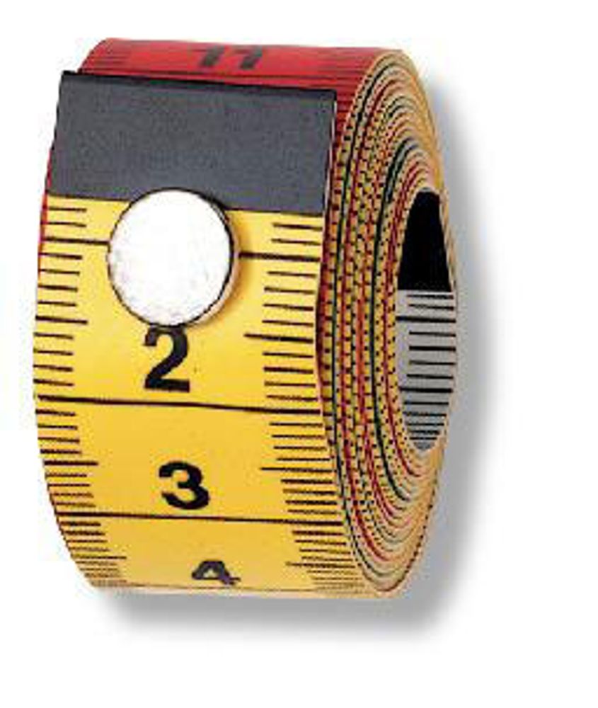 Измерительная лента с сантиметровой шкалой, Колор Плюс с кнопкой, 0,5*19*150см, желтый/цветн 282460