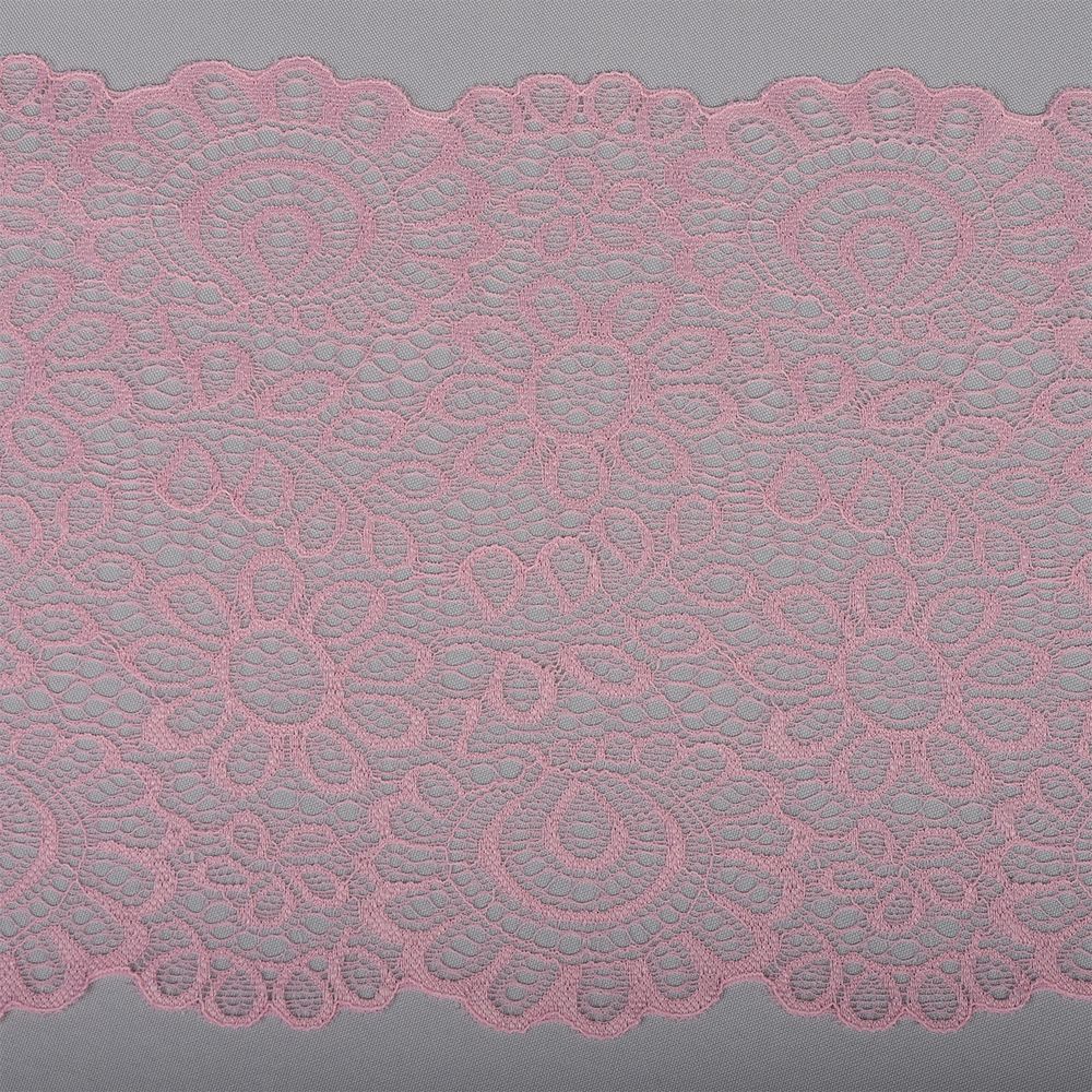 Кружево бельевое эластичное Kruzhevo 180 мм / 20 м, 268, цв.134 розовый