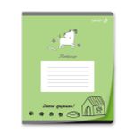 Тетрадь ученическая школьная пластик. обложкой 180 мкм. с трафарет. печатью, цвет.запечат.титул лист A5 12 л. на скобе 65 г/м², белизна 100% 25 шт линия, 01447 Давай дружить, Светоч Т181