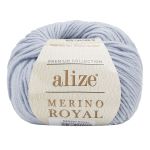 Пряжа Alize (Ализе) Merino Royal / уп.10 мот. по 50 г, 100м, 698 небесный