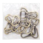 Карабин металл 20.0 мм (40х25 мм), антик, 10 шт