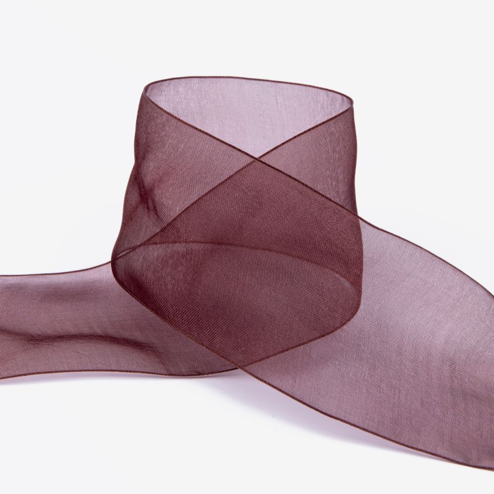 Лента капроновая (органза) 50.0 мм / 22.8±1 метра, 110 т. коричневый, Blitz OR-50