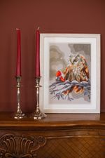 Набор для вышивания нитками Vervaco, Сова и гном