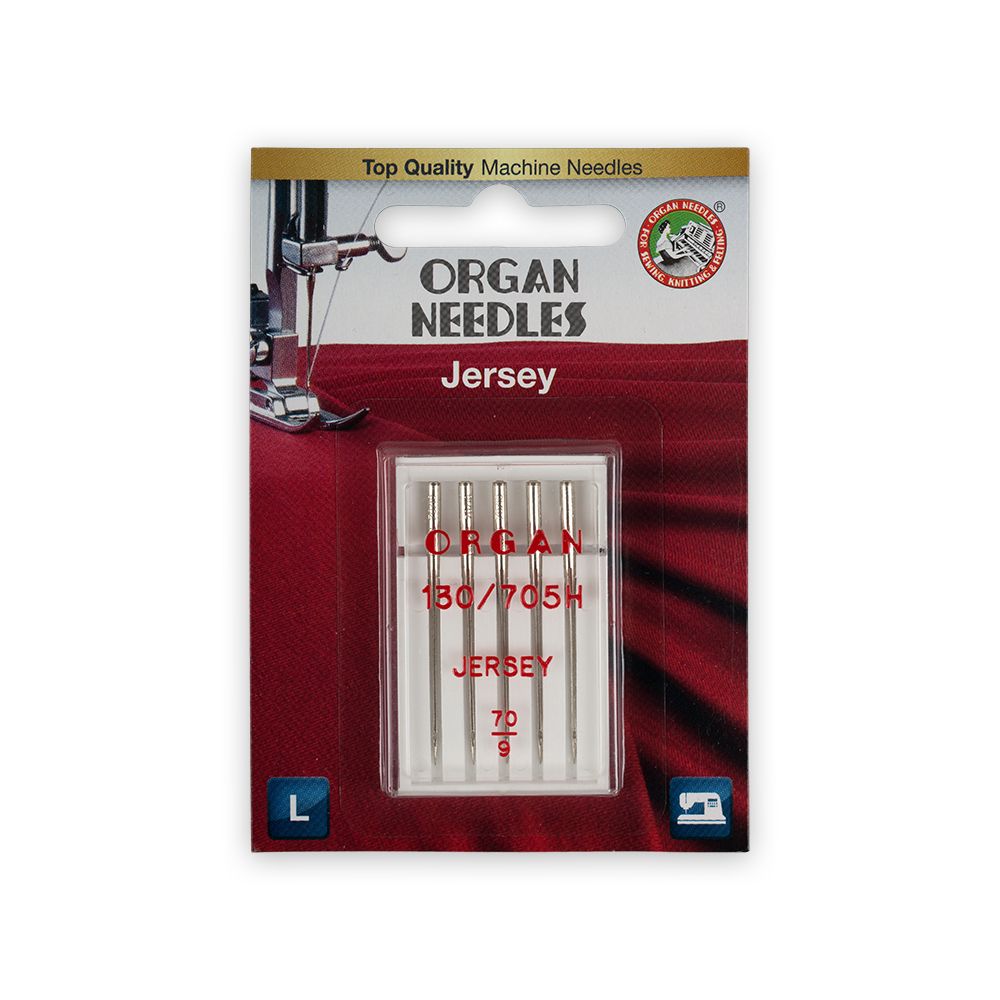 Иглы для бытовых швейных машин Organ для джерси, 5 шт, 5205070BL 70