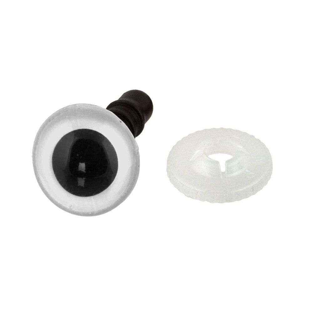 Глаза для кукол и игрушек кристальные ⌀12 мм, 24 шт, белый, HobbyBe CRE- 12