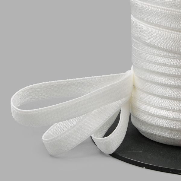 Резинка бельевая (бретелечная) блестящая 10.0 мм / 50 метров, белый, ML177.010