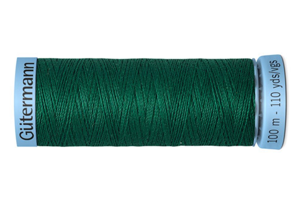 Нитки шелковые Gutermann Silk S303, 100м, 403 т.изумрудно-зеленый, 5 катушек