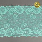 Кружево бельевое эластичное 190 мм / 10 м, 24, цв.мята, Kruzhevo