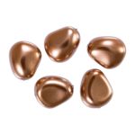 Бусины стекло под жемчуг 16х14 мм, фигурная, 5 шт, под бронзу (bronze), Preciosa 131-50-021