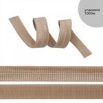 Резинка бельевая (окантовочная) блестящая 15.0 мм / 1000 метров, бежевый капучино S573