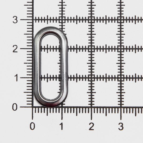Люверсы металл овальные 24х8 (внутр.), 28х12 (внешн.), металл (≈100 шт) New Star, чер.никель