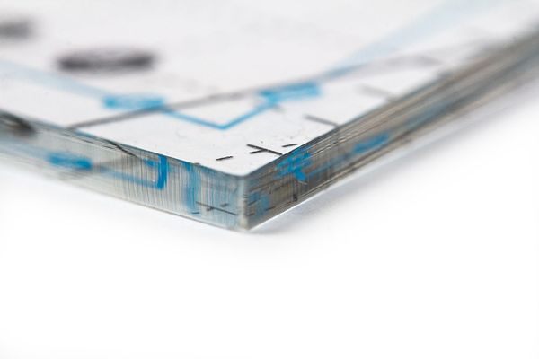 Линейка для пэчворка 20х23 см, треугольник 60°, пластик, Gamma QRL-09