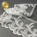 Кружево на сетке широкое 120 мм, диз. 231, цв.01 белый уп. 13.71 м, Kruzhevo