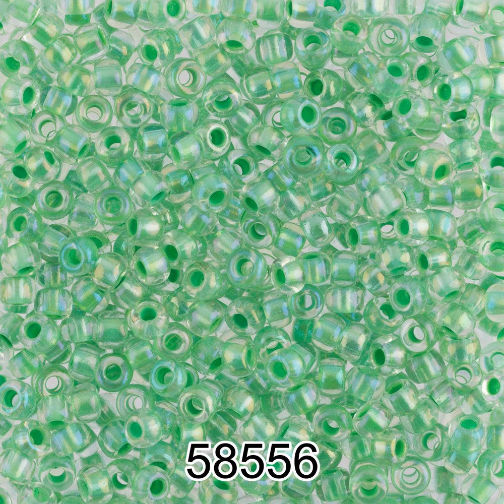 Бисер Preciosa 10/0 (2.3 мм), 500 г, 58556 (Ф556) св.зеленый