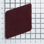 Заплатки пришивные из замши, ромб 6х8,4см с перфорацией, 2 шт, 100% кожа, 31 бордовый, 59115