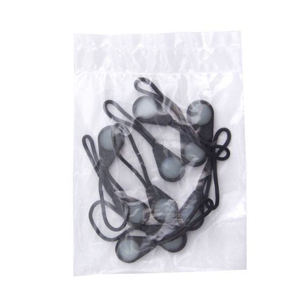 Пуллер-петля для молнии 13х41 мм, цв. черный/люминесцентный эффект: зеленый, 10 шт, (6580-0274)