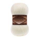 Пряжа Alize (Ализе) Angora Gold Simli / уп.5 мот. по 100 г, 500м, 001 кремовый A