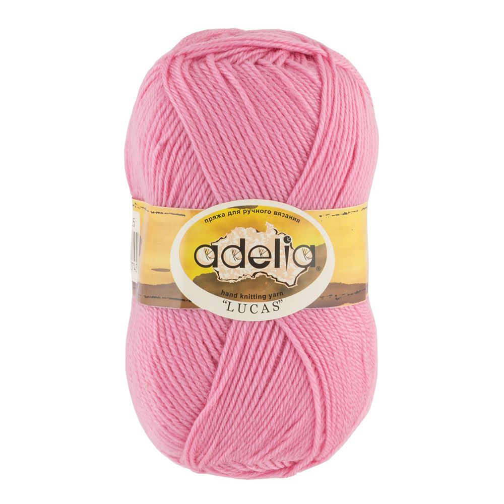 Пряжа Adelia Lucas / уп.5 мот. по 100г, 218м, 25 св.розовый