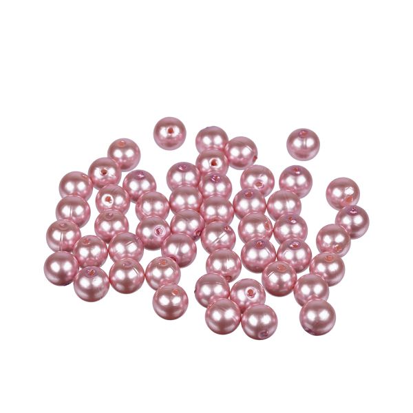 Бусины пластик ⌀10 мм, 50±2 шт, №07 гр.розовый, Zlatka PB-3