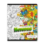 Комплект тетрадей со справочным материалом Скучно не будет!, выборочный лак, A5+ 48 л. 12 шт, на скобе 65 г/м², белизна 100 %, клетка/линия, 01053 12 предметов, Светоч 48К37