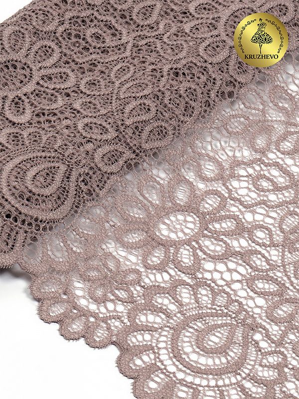 Кружево бельевое эластичное 205 мм / 3 м, YSTL00839 цв.06 капучино, Kruzhevo