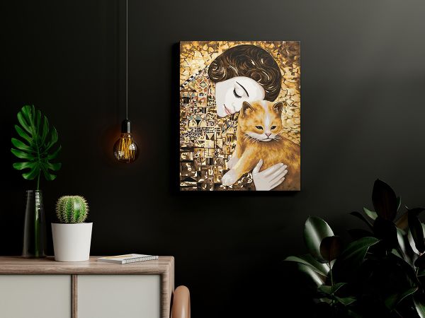 Картина по номерам Фрея PNB/PLPT-253, Вдохновляясь Климтом, (с поталью) 50х40 см