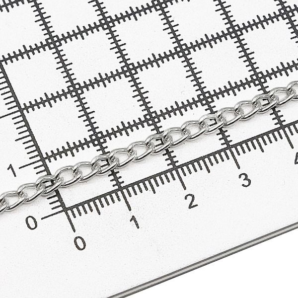 Цепь алюминиевая 5,0х3,6 мм, 10 м, никель