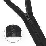 Молния трактор Arta Т6 (6 мм) 1 зам., разъем., 55 см, цв. 077 черный, уп.5 шт