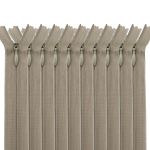 Молния потайная (скрытая) Т3 (3 мм) 1 зам., н/раз., 20 см, св.оливковый, 31207 / 20, 10 шт