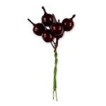 Декоративные элементы для флористики 2 см, 6х6 шт, 02 яблоко красное, Blumentag VDF-07