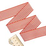 Лента Шотландка, 30.0 мм / 25 м (красный/белый), С3721