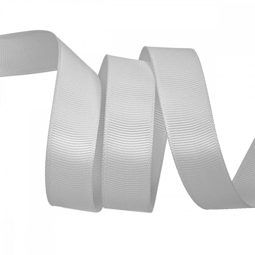 Лента репсовая (в рубчик) 20.0 мм, цв. 007 св.серый For Hobby, уп. 22.86м (±1м)