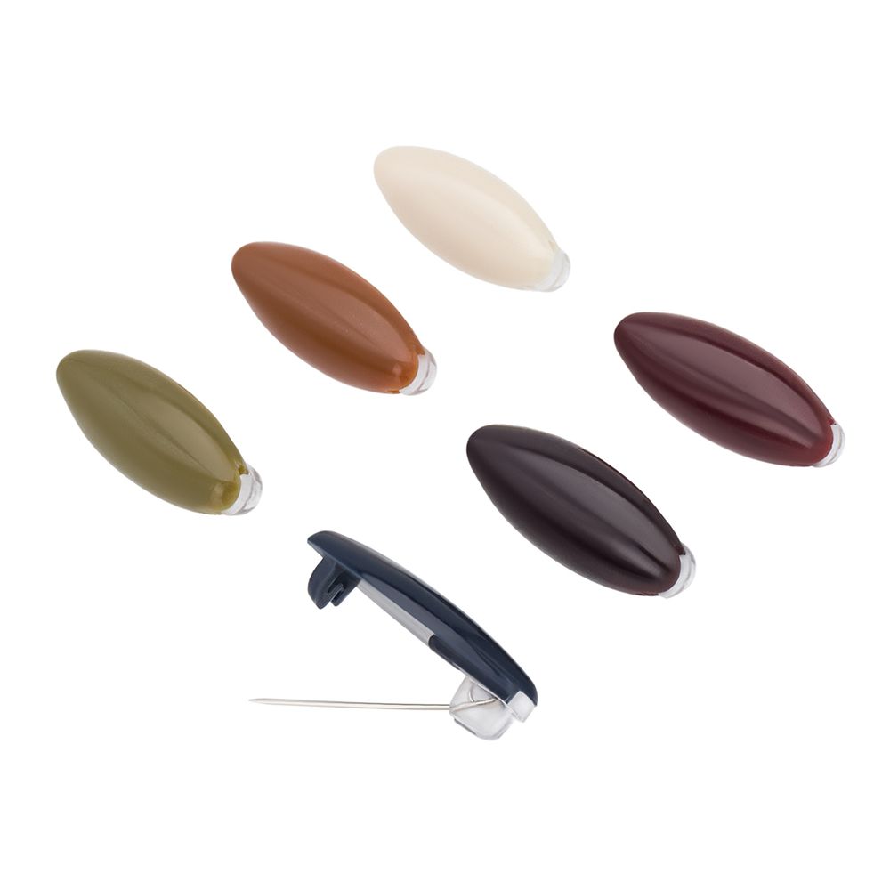 Булавки безопасные 35 мм, для белья, 6 шт, микс