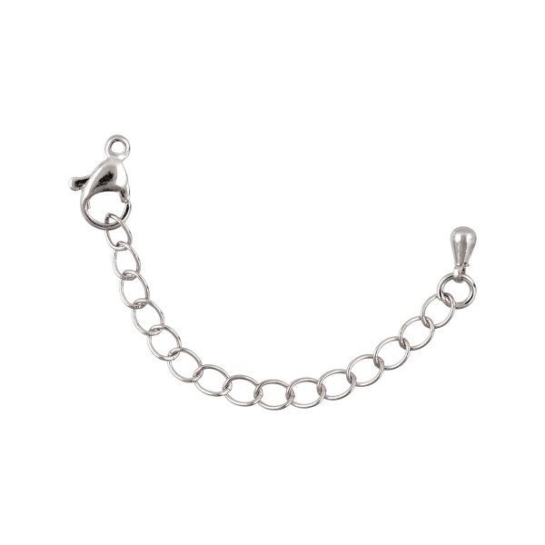 Цепочка-удлинитель 5 см, 20 шт (5х4 шт), 03 серебро, Zlatka FMK-U02