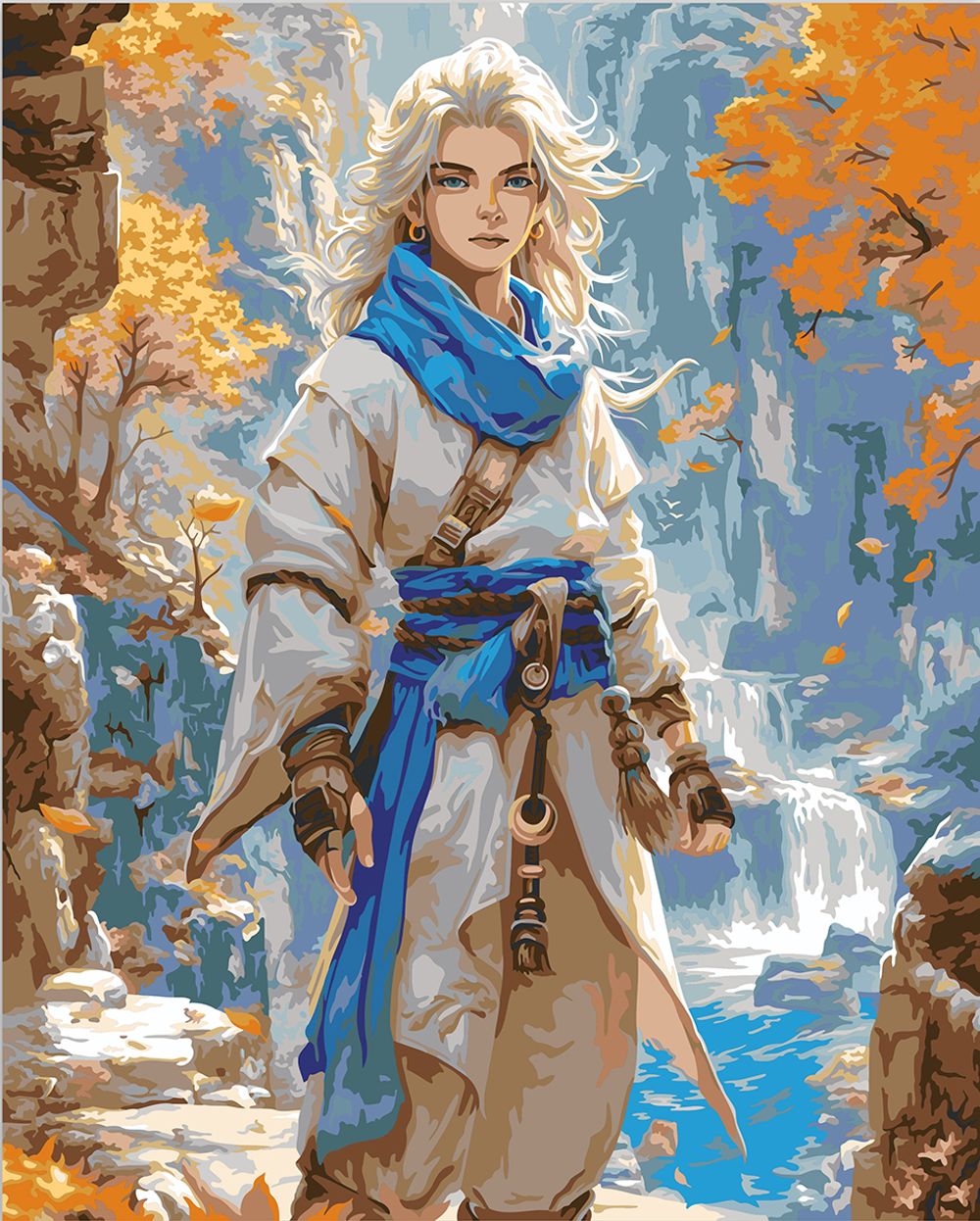 Набор для раскрашивания по номерам 50х40 см, "Воин духа", Фрея, PNB/PL-315