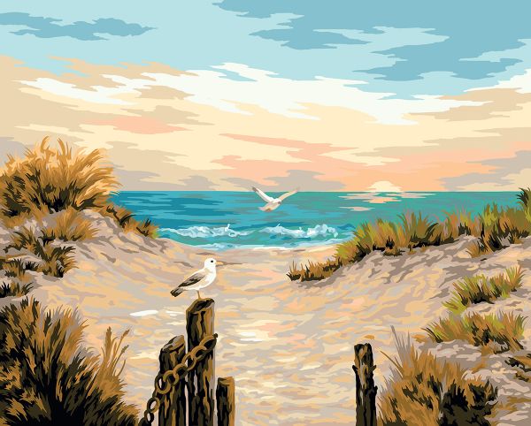 Картина по номерам Фрея, На побережье, 50х40 см