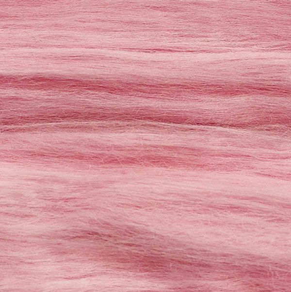 Шерсть для валяния вискоза Троицкая, 1х50 г (19-20 мкр), 180 светлая бегония