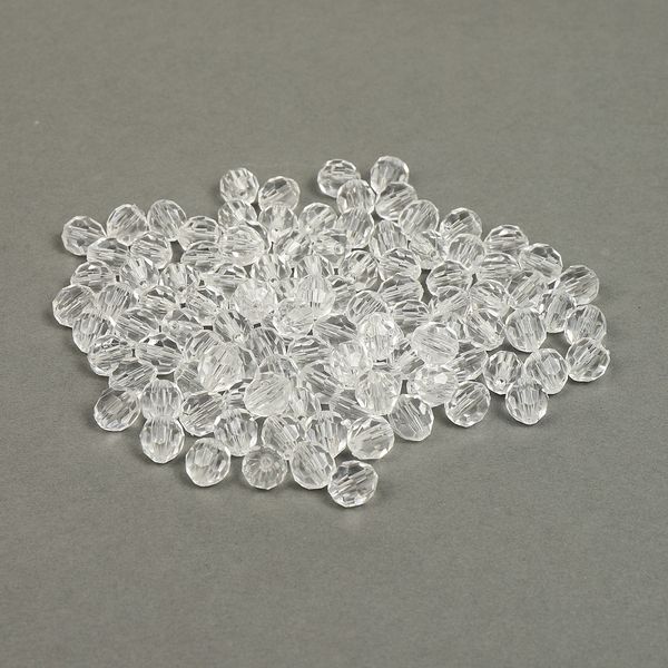 Бусины акрил ⌀10 мм, цв. 17 прозрачный, 50 г, Magic4Hobby