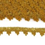 Тесьма металлизированная 25 мм, 18,29м (яркое золото)